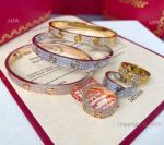 Classic Cartier Love Full Diamond Bracelet and Ring set